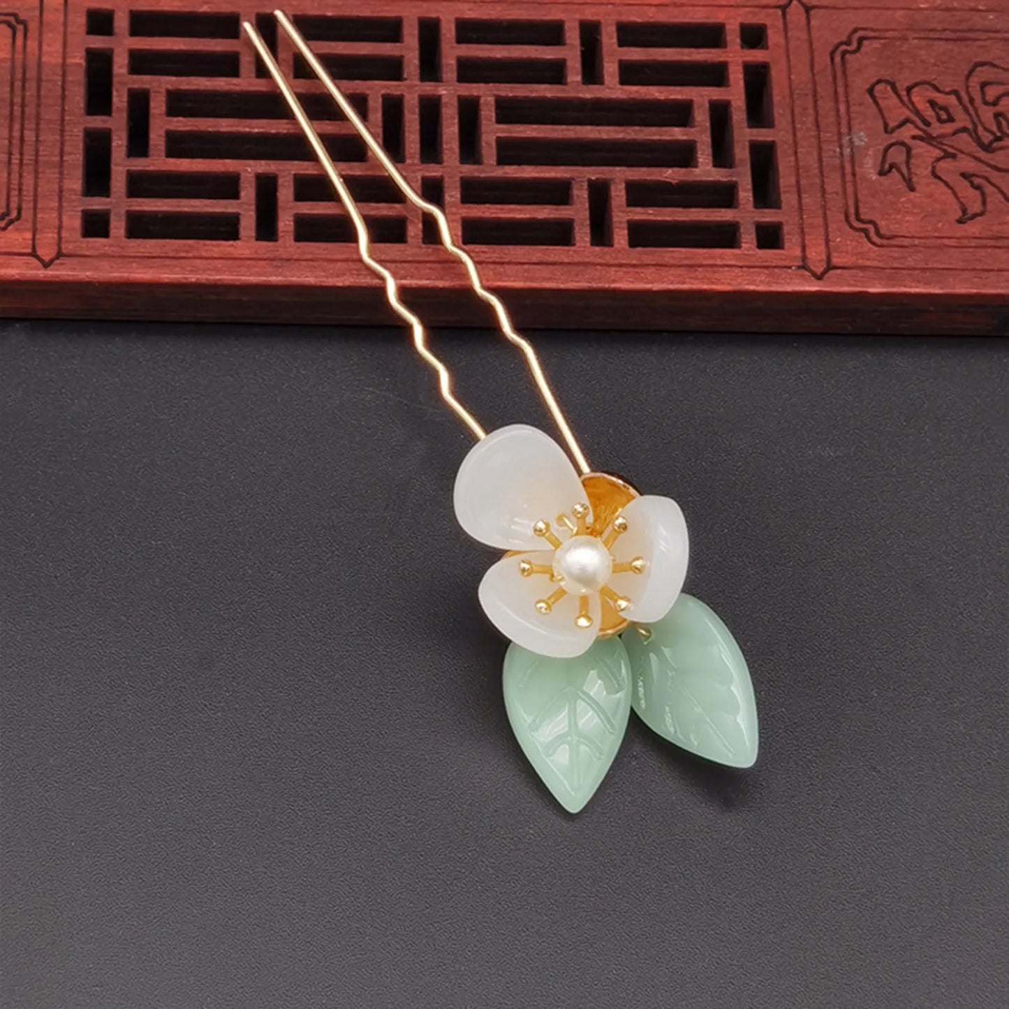 Long Tassel Hairpin Metal Chinese Hanfu Hair Accessories For Women Floral Pearl U-shaped Hair Forks Headpiece Retro Hair Jewelry