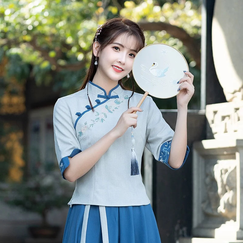 Elegant Qipao Charm Blouse