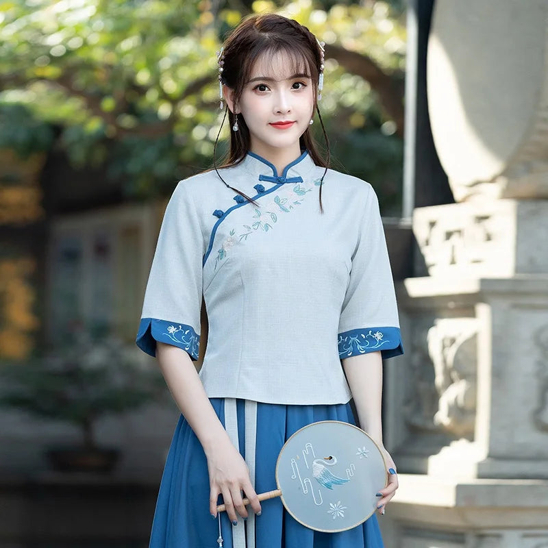 Elegant Qipao Charm Blouse