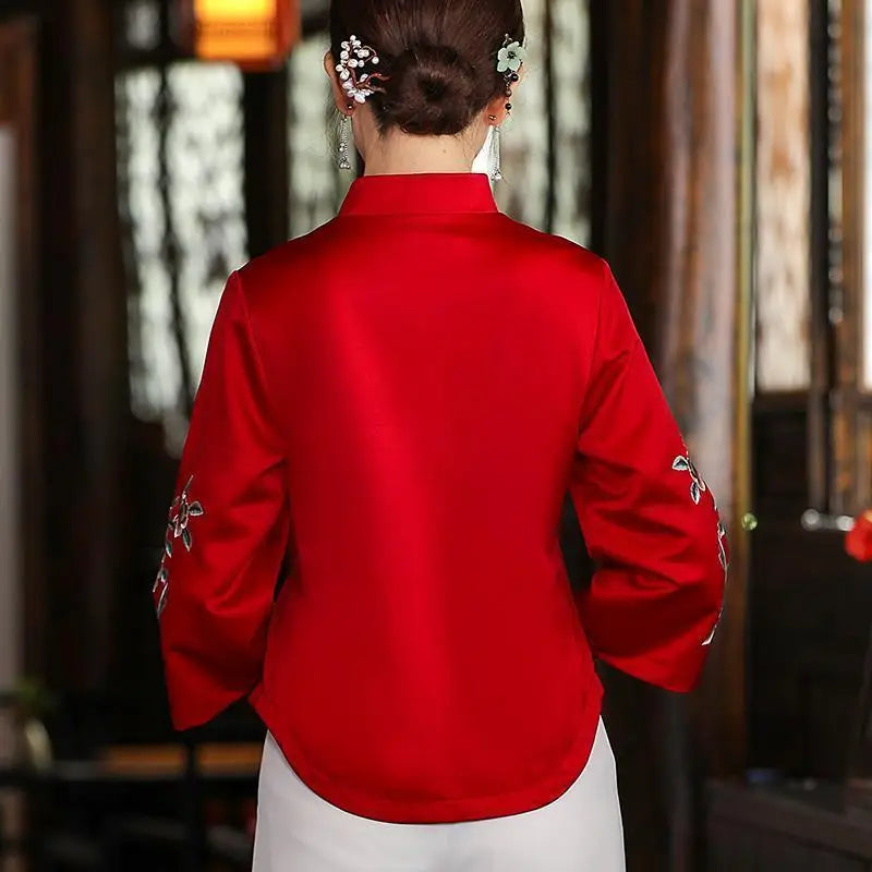 Retro Elegance Embroidered Cheongsam