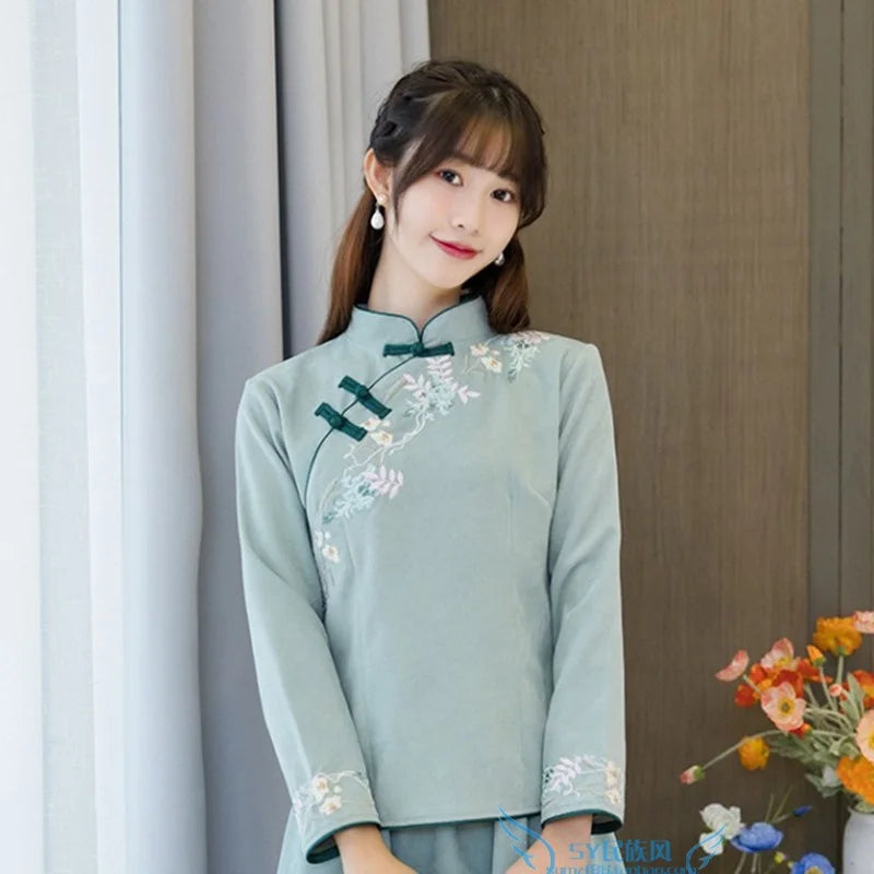 Zen Blossom Women's Qipao Top