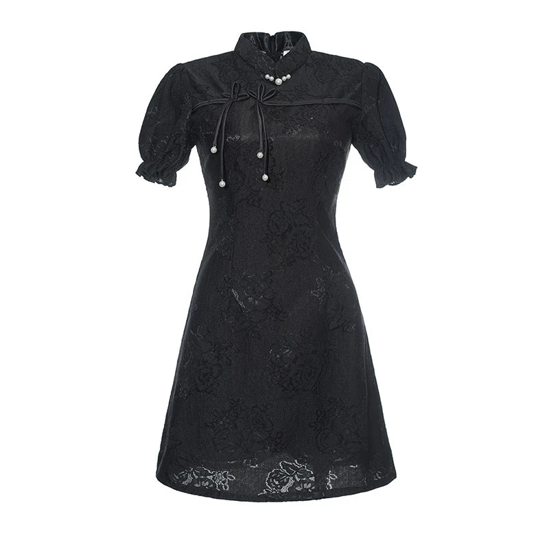 Hepburn Summer Lace Qipao