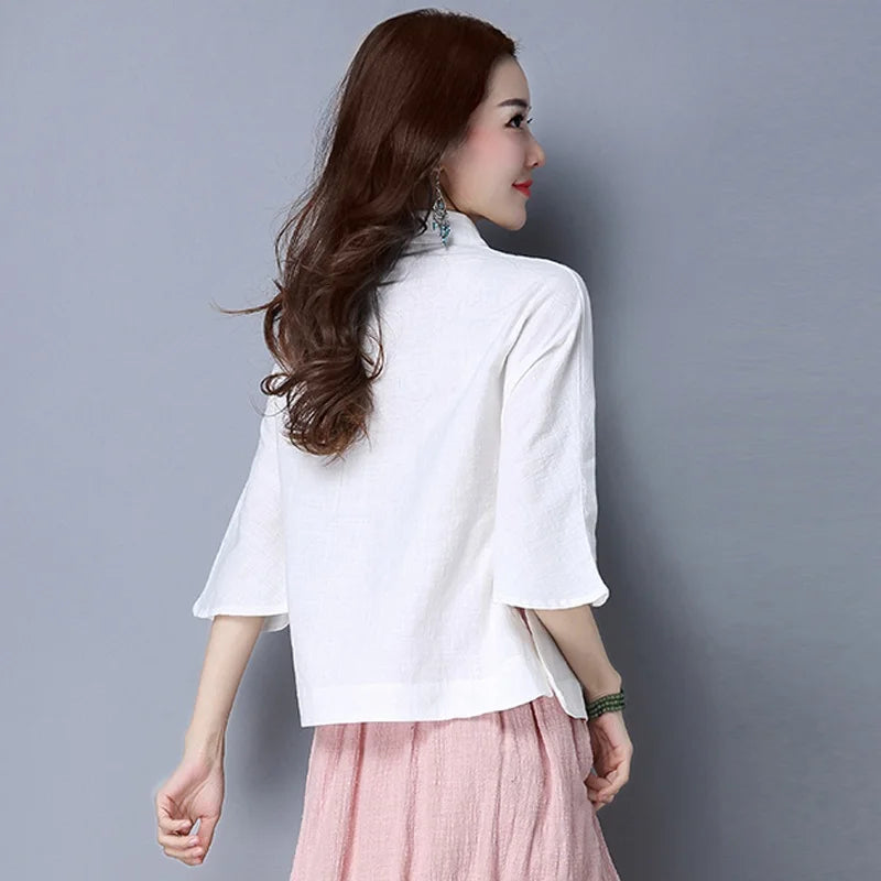 Oriental Blossom Blouse Elegance