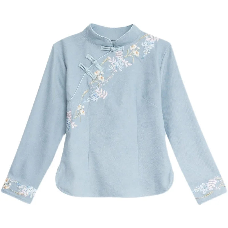 Zen Blossom Women's Qipao Top