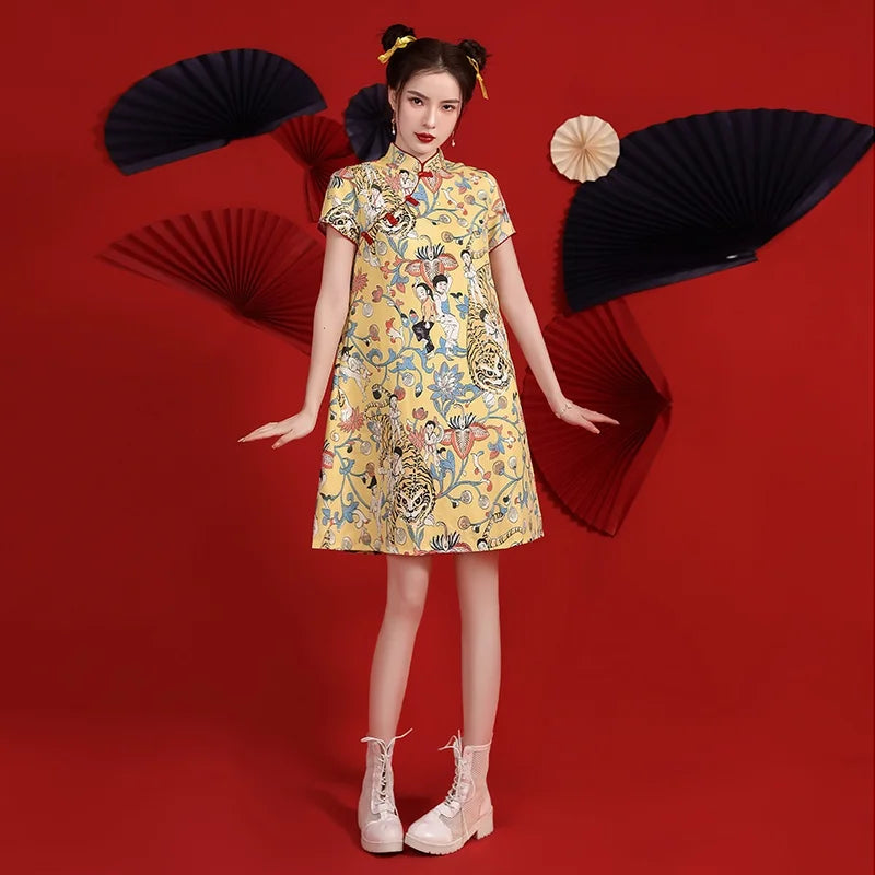 Summer Elegance XL Qipao Bliss