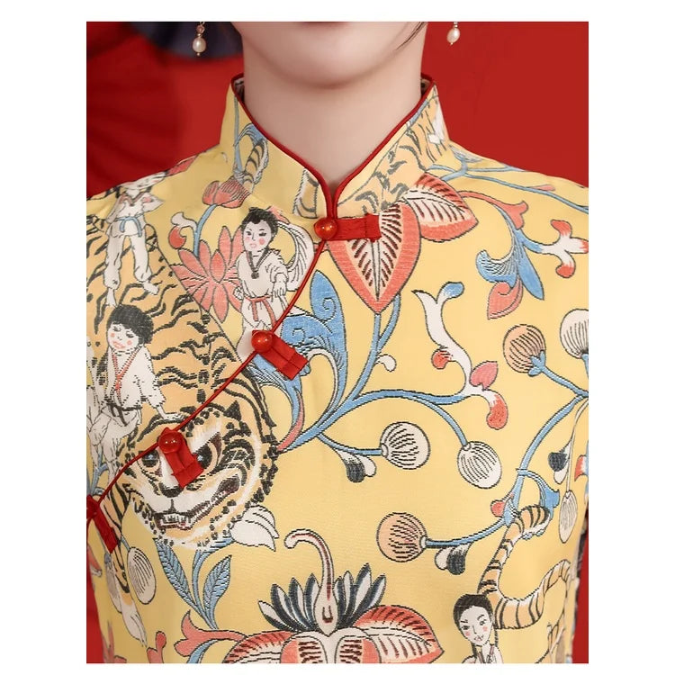 Summer Elegance XL Qipao Bliss