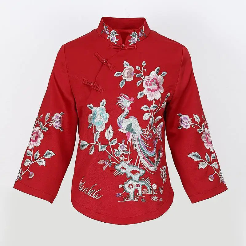 Retro Elegance Embroidered Cheongsam