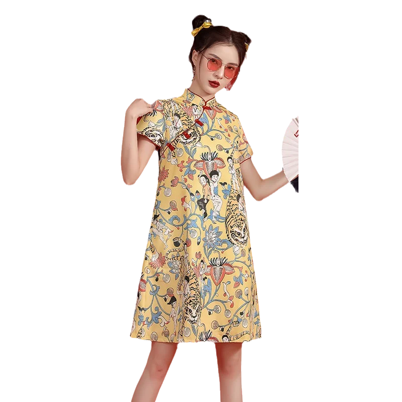 Summer Elegance XL Qipao Bliss