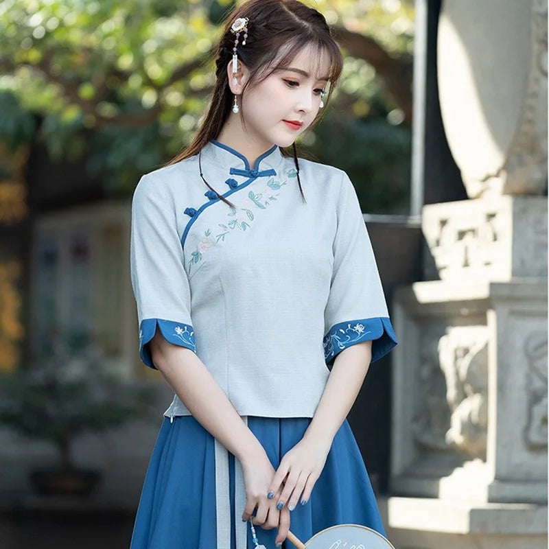 Elegant Qipao Charm Blouse