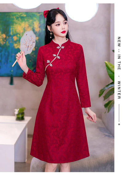 Elegant Autumn Empress Cheongsam