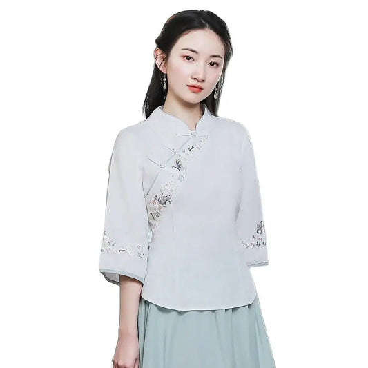 Elegant Embroidery Tradition Top