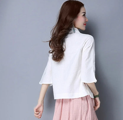 Oriental Blossom Blouse Elegance