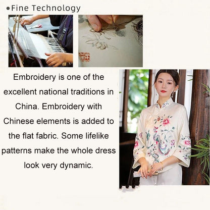 Retro Elegance Embroidered Cheongsam