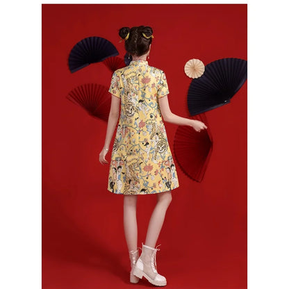 Summer Elegance XL Qipao Bliss