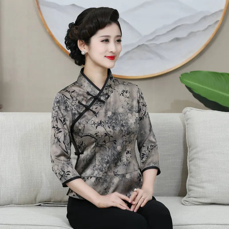 Elegant Mandarin Grace Tunic