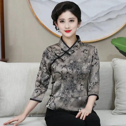 Elegant Mandarin Grace Tunic