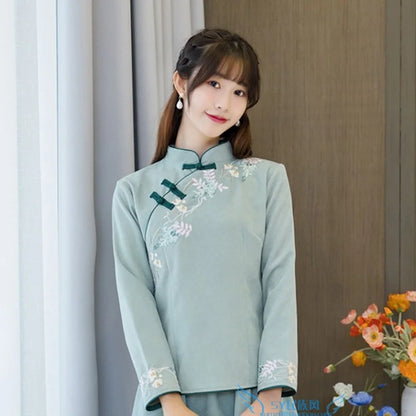 Zen Blossom Women's Qipao Top
