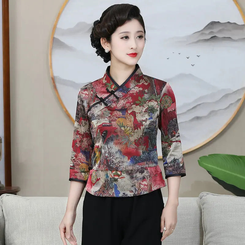 Elegant Mandarin Grace Tunic