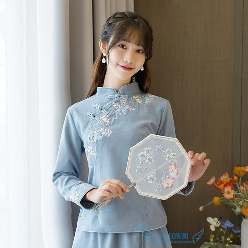 Zen Blossom Women's Qipao Top