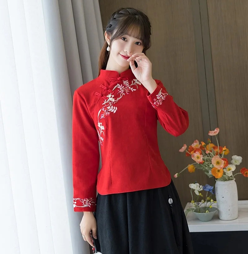Zen Blossom Women's Qipao Top