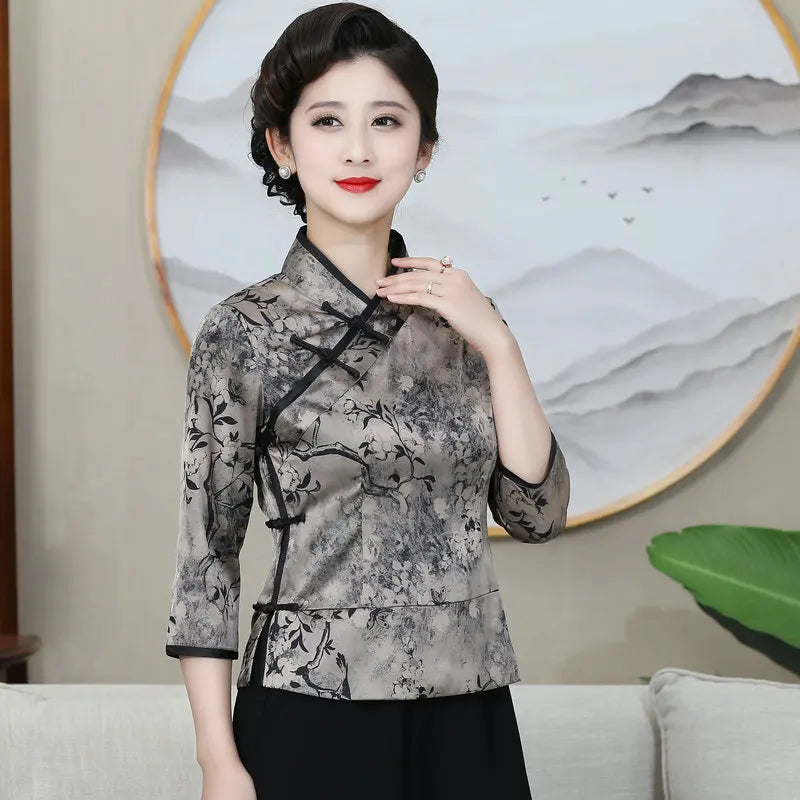 Elegant Mandarin Grace Tunic