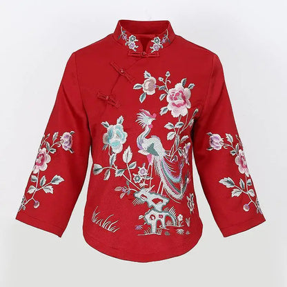 Retro Elegance Embroidered Cheongsam