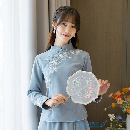 Zen Blossom Women's Qipao Top