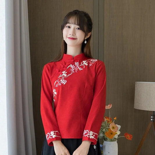 Zen Blossom Women's Qipao Top