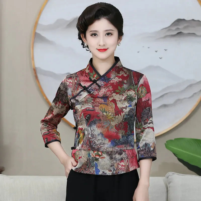 Elegant Mandarin Grace Tunic