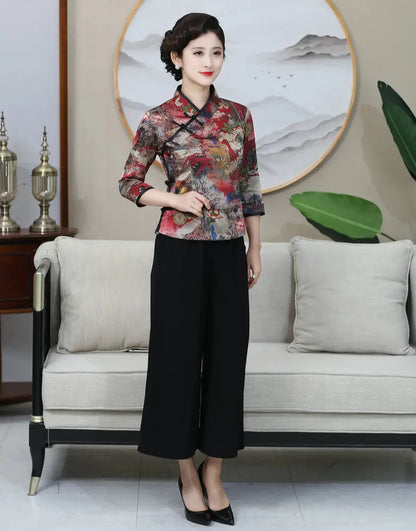 Elegant Mandarin Grace Tunic