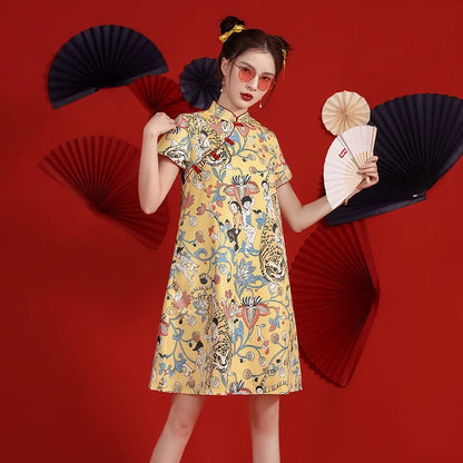 Summer Elegance XL Qipao Bliss