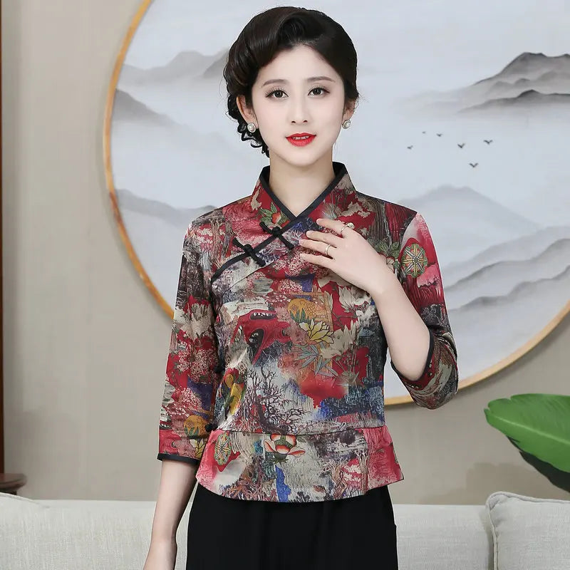 Elegant Mandarin Grace Tunic