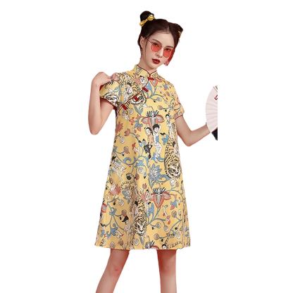 Summer Elegance XL Qipao Bliss