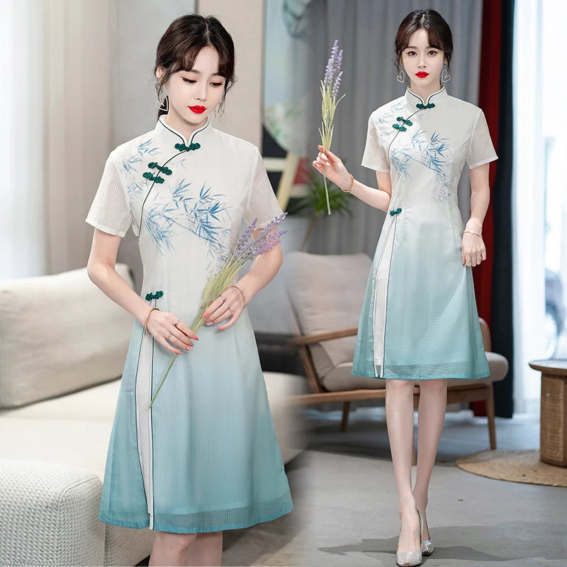 Silhouette Blossom Qipao Elegance New CHINESE Style