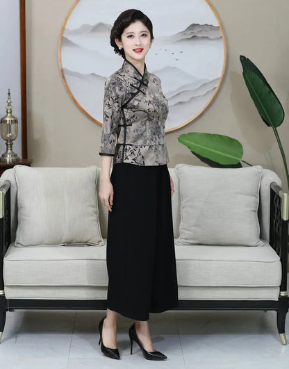 Elegant Mandarin Grace Tunic